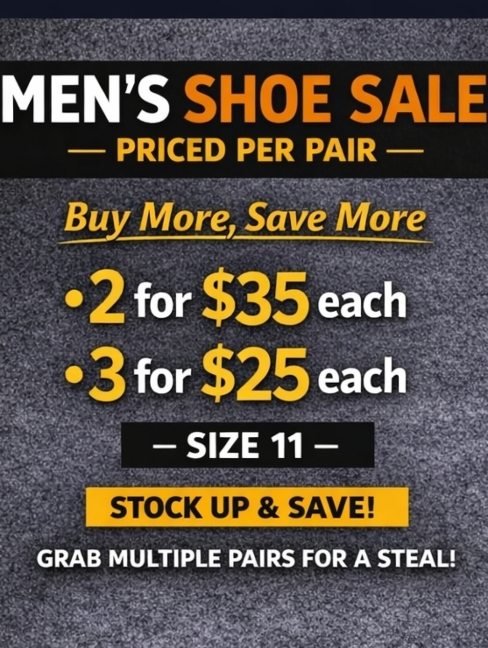 Bruno Marc | Men’s Black Wingtip Oxford Dress Shoes | Size 11 - Picture 2 of 6